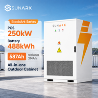 Armoire de stockage d'énergie LiFePO4 SunArk 488 kWh pour extérieur avec batterie solaire au lithium PCS 250 kW pour applications solaires commerciales