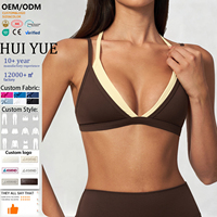 Soutien-gorge de sport pour femme, résistant aux chocs, respirant, avec bonnets intégrés, séchage rapide, anti-transpiration, couleurs contrastées, vente en gros