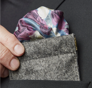 Porte-cartes de poche Mofelt personnalisé avec logo, en polyester de haute qualité, moderne, grande capacité, noir et gris foncé, pour costumes unisexes - Product Image 5