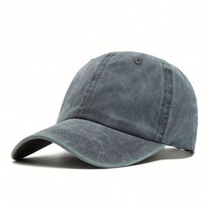 Wholesale Solid Color Unstructured <b>Plain</b> Distressed <b>Baseball</b> <b>Cap</b> Custom - Product Image 5