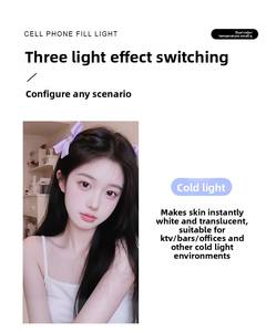 Anneau lumineux LED rechargeable avec logo personnalisé, 3 modes, accessoire pour appareil photo de téléphone portable pour la photographie de selfie et la prise de vidéo - Product Image 4