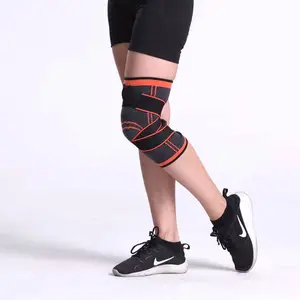 Bantalan lutut Gym angkat beban, uniseks elastisitas tinggi siku dan gulat bantalan lutut