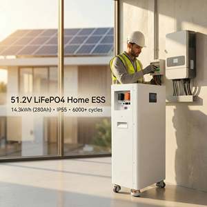 Solar Battery 51.2V 300Ah 15.36kWh LiFePO4 All-In-One Residential <b>Energy</b> <b>Storage</b> <b>System</b> Home Use - Product Image 3