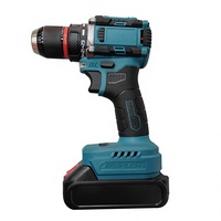 Perceuse sans fil professionnelle sans balais 21V, alimentée par batterie au lithium, mandrin sans clé 10mm, tournevis électrique pour le bricolage