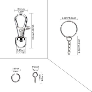Manufacturer DIY <strong>Crafts</strong> <strong>Key</strong> <strong>Chain</strong> Hook Clip Screw Eye Pin Jump Rings Sets <strong>Key</strong> Rings Accessories - Product Image 4
