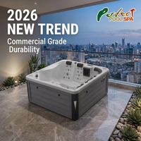Baignoire Whirlpool de qualité commerciale, portable, pour extérieur, autoportante, en acrylique, haute durabilité, spa, bain à remous, solution complète