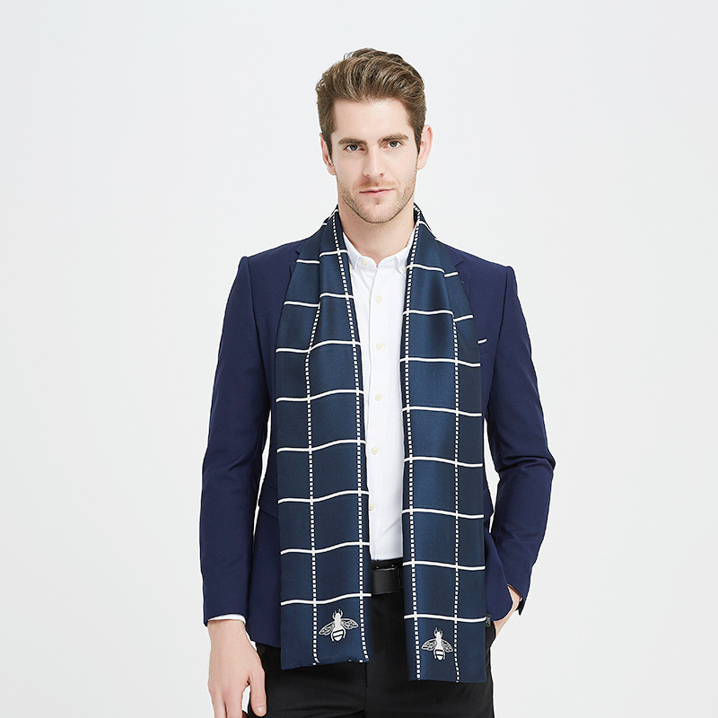 Stylish Men's Long Polyester Silk Scarf Elegant Evening Wrap Shawl for  Business Wear Gift Scarf| Alibaba.com