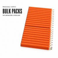 Fournitures en gros, packs en vrac pour les entrepreneurs et les revendeurs, crayon de charpentier, crayon de charpentier à tailleur, crayon plat