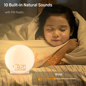 Ứng dụng thông minh bằng giọng nói kiểm soát Mặt Trời Mọc Đồng hồ báo thức thức dậy ánh sáng cho phòng ngủ - Product Image 3