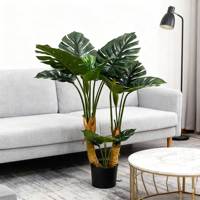 Plantes vertes artificielles de simulation, décoration intérieure de grand salon, ornements de paysage, feuille de tortue en pot, arbre artificiel
