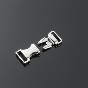Side Release Buckle Zinc Alloy Silver Black Durable For Bags Fasteners <b>Hardware</b> Accessory - Product Image 3