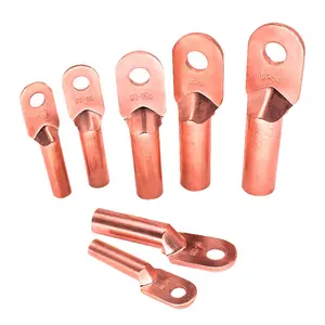 OEM customized copper cable terminal copper tube automobile terminal uninsulated cable lug connector terminal