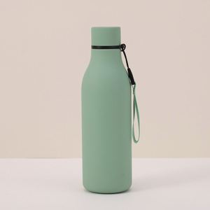 350ml 500ml 650ml Small Mouth Stainless <b>Bottle</b> with Silicone Handle, Vacuum Insulated Cup for Sports, Car and Outdoor Use - Product Image 1