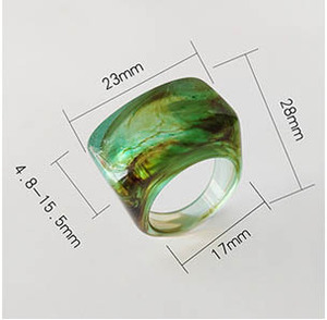 Go Party Großhandel 11 Farben Tinte Malerei Marmor Fingerring Chunky Acryl harz Ringe für Frauen Männer Geometrische Unisex Ringe - Product Image 6