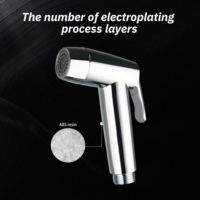 Bidet pulvérisateur à main en plastique design moderne Shattaf musulman Matériau ABS autonettoyant Salle de bain et toilette Douche Soins