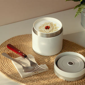 Gran calidad 23oz/700ml Nuevo diseño Tapa de PP apilable de gran capacidad Material de grado alimenticio Tarro de comida de porcelana portátil para la venta - Product Image 6