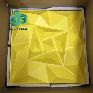 Aisen hiện đại 3D PVC tấm Tường 500*500 mét sáng Bạc Kim Cương mô hình bền và không thấm nước cho hộ gia đình và sử dụng thương mại - Product Image 6