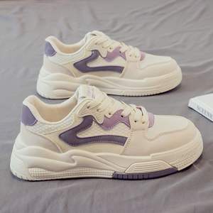 Nouvelles chaussures décontractées pour femmes, chaussures de skate, chaussures tendance pour étudiantes, chaussures à semelle épaisse style dad shoes, chaussures de sport pour femmes - Product Image 1