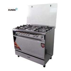 Four combiné Xunda, appareil de cuisine, cuisinière à gaz 6 brûleurs, cuisinière en acier inoxydable, cuisinière autonome, 4 brûleurs et 2 plaques chauffantes électriques avec four - Product Image 3