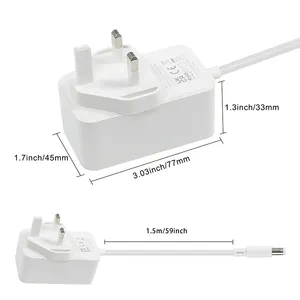 Fonte de alimentação para montagem em parede, adaptador de energia com aprovação CE, 12V, 24V, 12V, 24V, 5vdc, 2a, UK, 5v, 0.8a, 5v, 800ma