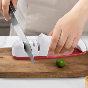 เครื่องลับมีดสามขั้นตอน พร้อมเพชรขัดเงา ทำจากสแตนเลส ใช้งานง่ายสำหรับครัวเรือน - Product Image 2