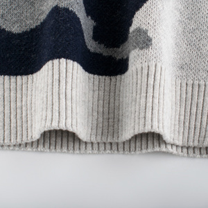 Kids Wholesale Autumn Computer Knitted Camouflage Design 100% Cotton Yarn Sweater - Product Image 3