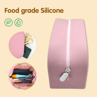Sac cosmétique pliable en silicone de grande capacité avec porte-cartes Hot New Waterproof Coin Purse