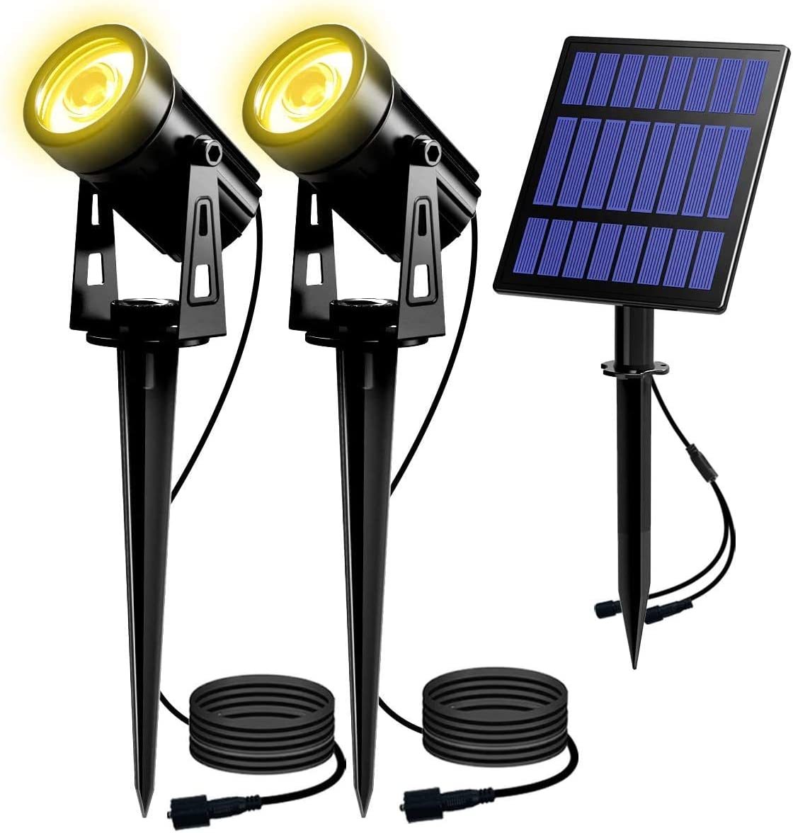 Decorative IP65 Solar Garden Lights Warm Light Waterproof Solar Pathway LED COB Path Patio Backyard Outdoor Landscape Spotlights
