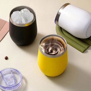Thermos isotherme sous vide en acier inoxydable double paroi de 12 oz, design classique, mini tasse à café d'extérieur avec couvercle - Product Image 3