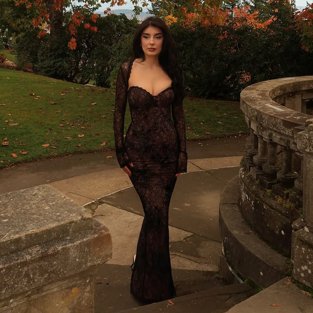strapless open back dress Black Sexy Unique Velvet Rhinestone Prom Evening Dress main image 0