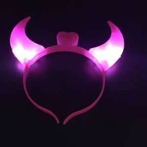 Prix usine LED <span class=keywords><strong>diable</strong></span> <span class=keywords><strong>corne</strong></span> bandeau Halloween lueur cornes pour les faveurs de fête de noël et les fournitures d'événement - Product Image 3