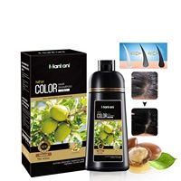 Shampoo colorant capillaire à l'huile d'argan biologique, brun foncé, OEM, pour cheveux gris