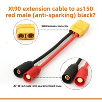 Câble adaptateur de chargeur AMASS 12AWG, fil en silicone haute température XT90 AS150 / XT50 / XT60, plusieurs options, plaqué or, DC UAV