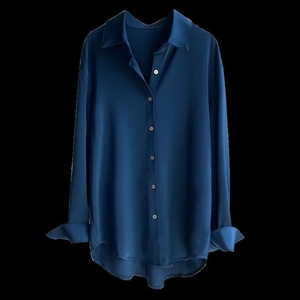 New <b>Satin</b> Women Shirts Office Spring Vintage Korean Style Long Sleeve Oversize <b>Blouse</b> Elegant Ladies Button up <b>Blouse</b> - Product Image 3