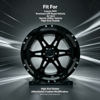Rines de Aleación Forjada de 19, 20 y 22 Pulgadas, Acabado Negro Brillante, Estilo Beadlock, para Todoterreno, Compatibles con Toyota Prado, Ford Bronco, Jeep Wrangler, Lexus GX
