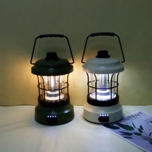 Linterna de Camping Retro de Lujo, LED Recargable, Portátil, Vintage, para Senderismo, Patio, Emergencias - Product Image 2