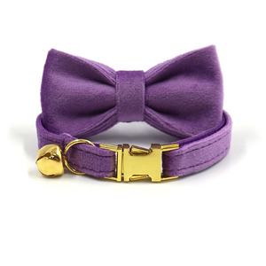   Collar de Gato Personalizado Popular, Collares Ajustables para Gatos y Perros Pequeños con Campana, Terciopelo, Se Puede Colocar GPS, Collar de Gato Japonés - Product Image 1