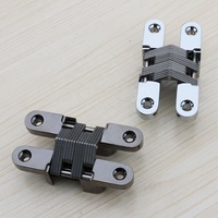 Charnières dissimulées Soss en alliage de zinc, finition bronze antique vert, pour portes de 12,6 mm de largeur minimum (1/2 po, 3/4 po)