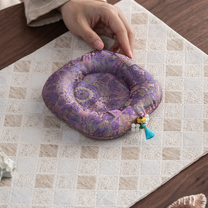 Support de théière en tissu à motif circulaire, tapis isolant thermique pour cérémonie du thé Kung Fu avec motif Panda, origine Dehua - Product Image 2