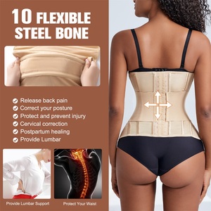 Faja Reductora Moldeadora de Abdomen para Mujer Corsé Entrenador de Cintura de Alta Compresión Modelador Corporal - Product Image 4