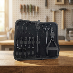 Kit complet d'outils professionnels Obexa en acier inoxydable de qualité chirurgicale pour extensions de cheveux, idéal pour salons et usage personnel - Product Image 2