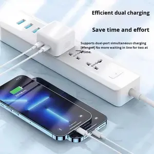 Adaptateur <span class=keywords><strong>chargeur</strong></span> PD US/EU/UK 35W double USB-C type C <span class=keywords><strong>chargeur</strong></span> <span class=keywords><strong>rapide</strong></span> pour <span class=keywords><strong>iPhone</strong></span> 16 15 14 13 12 <span class=keywords><strong>11</strong></span> Pro <span class=keywords><strong>chargeur</strong></span> PD - Product Image 2