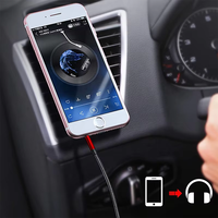 Câble auxiliaire blindé en PVC plaqué or 3,5 mm mâle-mâle pour voiture, audio stéréo sans perte, prise jack pour haut-parleur, longueur personnalisable