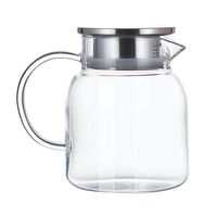 Bouilloire à eau froide moderne en plastique PC éco-responsable, multi-capacités, avec couvercle et poignée, haute transparence, anti-fuite, pour la maison