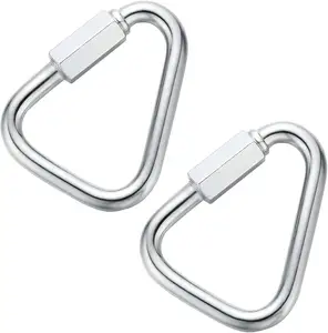 สแตนเลสสตีลเดลต้า Quick Link สามเหลี่ยมล็อคเชื่อมต่อ Carabiner Link