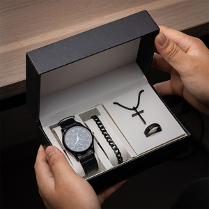 Set <span class=keywords><strong>Regalo</strong></span> di Lusso per Uomo: Orologio con Quadrante Quadrato e 3 Bracciali, Elegante Orologio da Polso con Scatola Arancione, <span class=keywords><strong>Regalo</strong></span> di Compleanno per Lui - Product Image 3