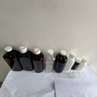 Bouteille en plastique pharmaceutique de 16 oz vide, couleur ambre, avec bouchon à code QR et livrets scellés