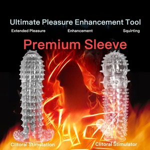 男性用再利用可能シリコン製コックリング、クリスタルペニススリーブ、TPE製射精遅延ラバーペニスリング（ABCDEアダルトセックストイ） - Product Image 6