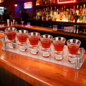 Acrilico Design classico Tequila <span class=keywords><strong>Shot</strong></span> Board con marchio di Roro bicchierini alla rinfusa Bar Baijiu Soju titolare - Product Image 4