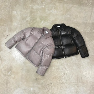 Custom Puffer <b>Jacket</b> <b>Men</b> Winter Warm Unisex Bubble Fluffy Coat Lightweight Casual comfort Wear Zip up Down <b>Jacket</b> - Product Image 1